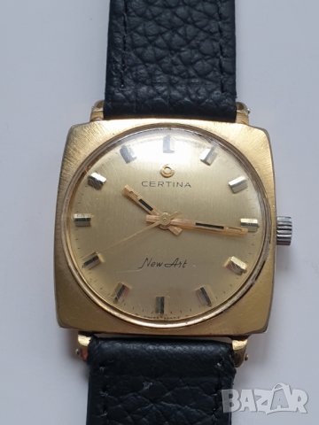 Мъжки позлатен часовник Certina New Art, снимка 7 - Антикварни и старинни предмети - 40718232