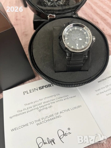 Чисто нов оригинален мъжки часовник Plein Sport Tiger Power (Philipp Plein) - Черен