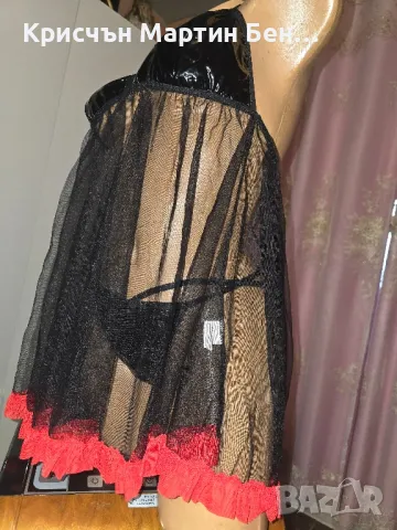 Комплет съчетан с латекс и Тюл нищничйа+прашка , снимка 3 - Рокли - 49715073