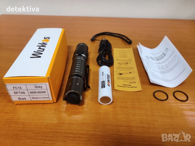 Тактически фенер Wurkkos fc12, SFT40, 6500K, 2000lm., снимка 6 - Къмпинг осветление - 53272331