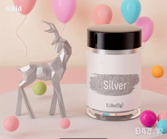 ядивен глитер брокат брокатен прах сребро злато за консумация декор торта торти десерти сладкарски, снимка 3 - Хранителни добавки - 51956351