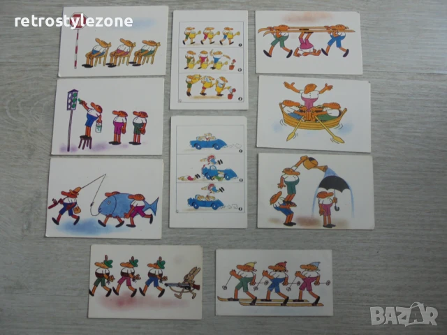 № 8170 Лот от 10 броя календарчета - Серия "Тримата глупаци"  , снимка 6 - Други ценни предмети - 51291550