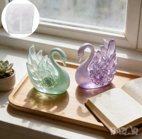 Молд лебед с роза, снимка 4 - Форми - 53059355