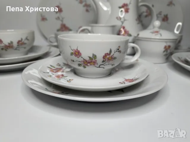 Сервиз за чай от фин немски порцелан Arzberg, снимка 4 - Сервизи - 47794480