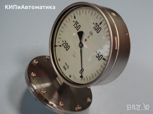 Манометър мембранен WIKA Ф 160, 0/-200 mmHg, снимка 4 - Резервни части за машини - 34452636