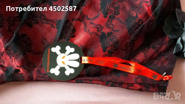 Готическа рокля в червено и черно от UK - Hell Bunny, снимка 6 - Рокли - 51918653