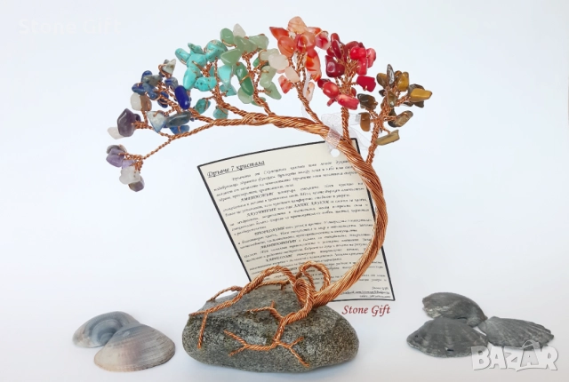 Дръвче 7 Кристала, Подарък за Юбилей, Подарък Любов, Кристали, Идея Коледа