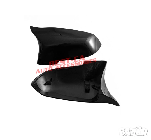 Капаци за огледала със щипки черен пиано лак Batman Style подходящи за BMW F01 F06 F07 F10 facelift, снимка 3 - Аксесоари и консумативи - 52007398