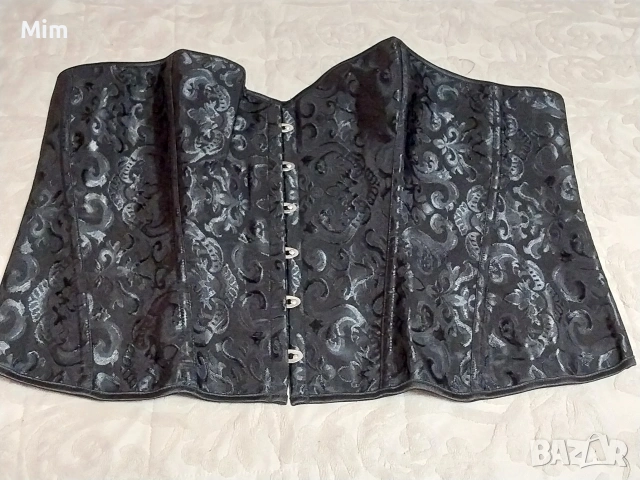 4XL Черен сатенен корсет , снимка 14 - Корсети, бюстиета, топове - 53662341