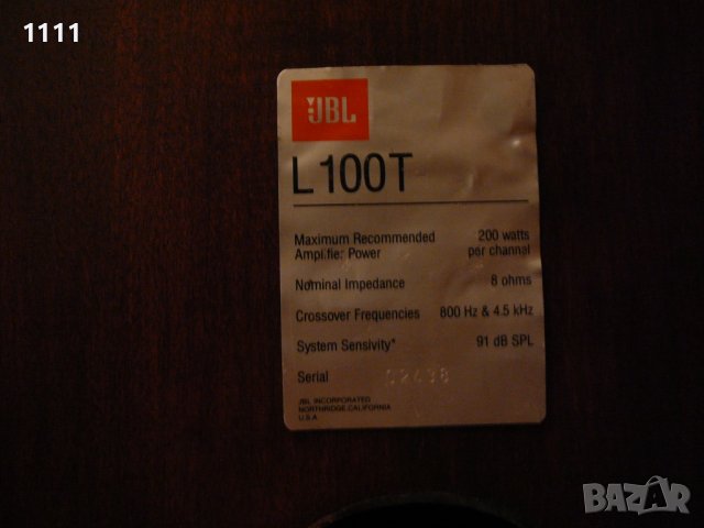 JBL L-100T, снимка 10 - Ресийвъри, усилватели, смесителни пултове - 40958190