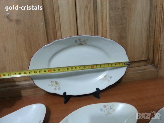 Стар български порцелан чинии елипси, снимка 2 - Антикварни и старинни предмети - 35936975