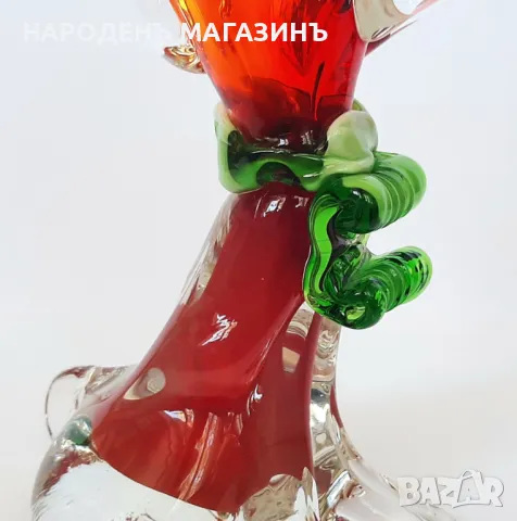 МУРАНО - MURANO - статуетка куче фигура изцало от цветно стъкло етикет , снимка 15 - Други ценни предмети - 47777567