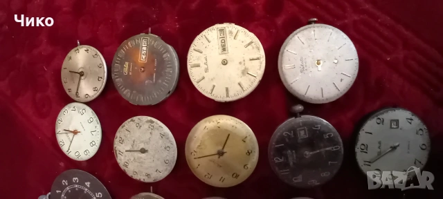 40бр стари механизми от мъжки руски часовници , снимка 3 - Антикварни и старинни предмети - 53784119