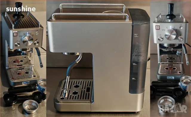 Breville Slimline VCF185 * ВИДЕО * 15 bar, Еспресо Кафе Машина. Оригинални портафилтър и тампер