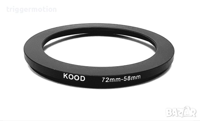 72mm - 58mm KOOD Преходник за филтър на резба Step-Down Lens Filter Adapter Ring ​