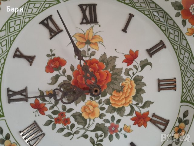Красив кухненски порцеланов часовник чиния-Junghans, снимка 4 - Колекции - 44395465