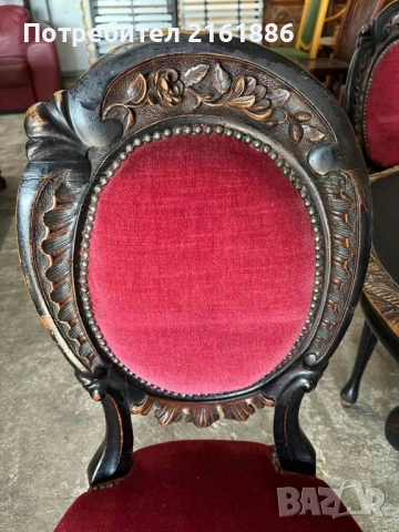 Антикварна маса със шест стола с красива дърворезба , снимка 11 - Антикварни и старинни предмети - 51444397