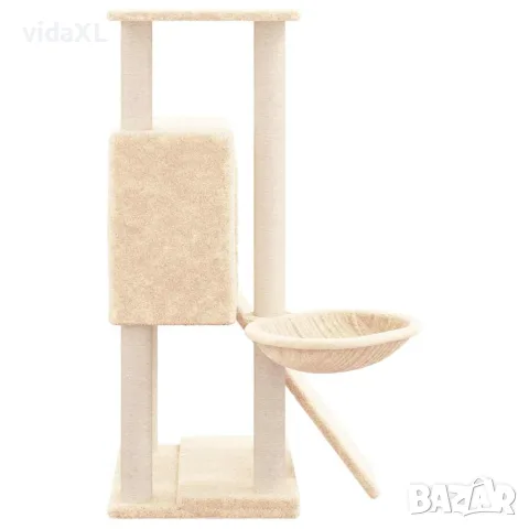 vidaXL Котешко дърво със сизалени стълбове, кремаво, 96 см, снимка 4 - За котки - 56146315