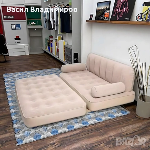 Двоен надуваем матрак с разтегателен диван за спане, снимка 6 - Матраци - 53072133