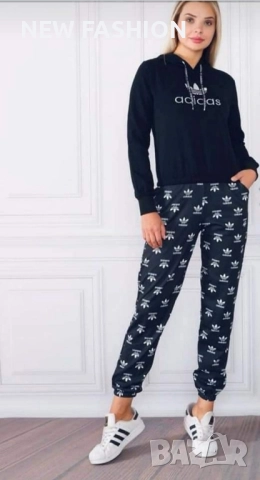 Дамски Памучни Комплекти - лого Бродирано ✨ Nike Adidas 