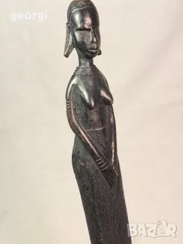 африканска абаносова статуетка 22/3, снимка 2 - Статуетки - 49199541