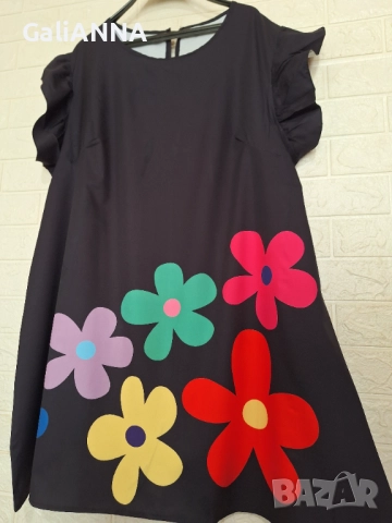 СТРАХОТНА РОКЛЯ/ТУНИКА ЕФЕКТЕН ДЕСЕН 3XL-4XL, снимка 5 - Рокли - 51637035