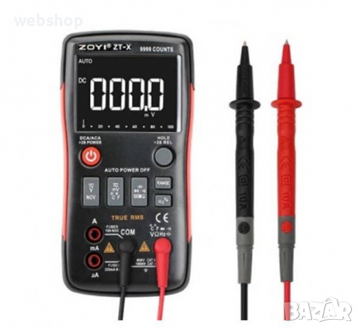 Мултицет Zoyi, със зумер ZT-X, VAC, VDC, AAC, ADC, OHM, Hz, F, °C, NCV, снимка 3 - Други инструменти - 36224910
