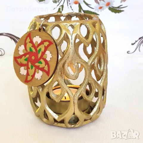 Свещник с Мандала, снимка 2 - Декорация за дома - 48425259