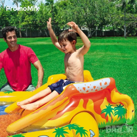 Детски надуваем басейн с пързалка Intex 57444NP Dinosaur Play Center 4в1 Надуваем център, снимка 2 - Басейни и аксесоари - 51102291