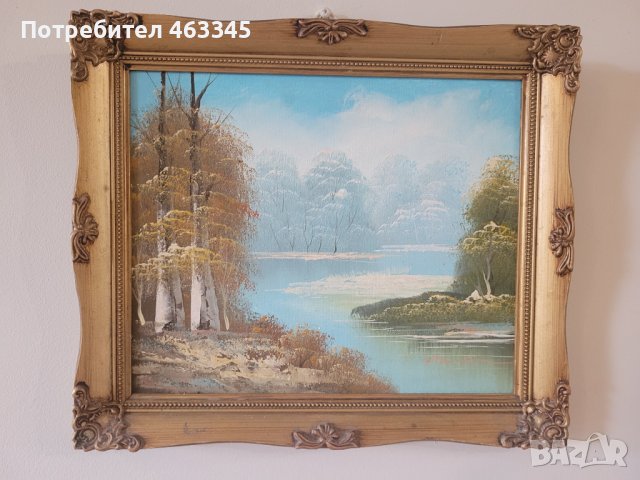 Картина на речен пейзаж на Хенри Томспън