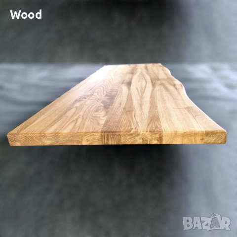 Масивен дъбов плот 200x85x40, масло, “жив ръб, снимка 5 - Маси - 53126172