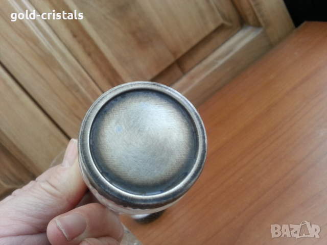 Руски кристални чаши чашки  с посребрена основа , снимка 2 - Антикварни и старинни предмети - 36241205