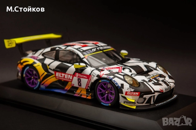 Porsche GT3R Minichamps 1/18, снимка 7 - Колекции - 52675798