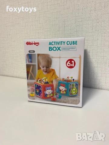 Малък бебешки занимателен куб - 6 в 1, сортер, волан, пиано, музика и светлини, снимка 14 - Образователни игри - 51263951