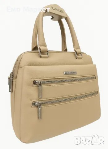 Дамска чанта с изчистен дизайн и практични детайли, снимка 6 - Чанти - 50100216