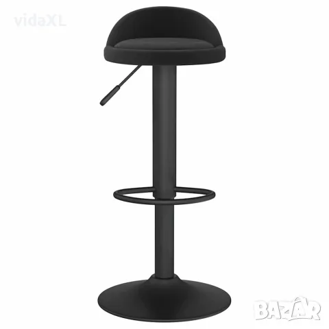 vidaXL Бар табуретка, черна, кадифе, снимка 3 - Столове - 56147035