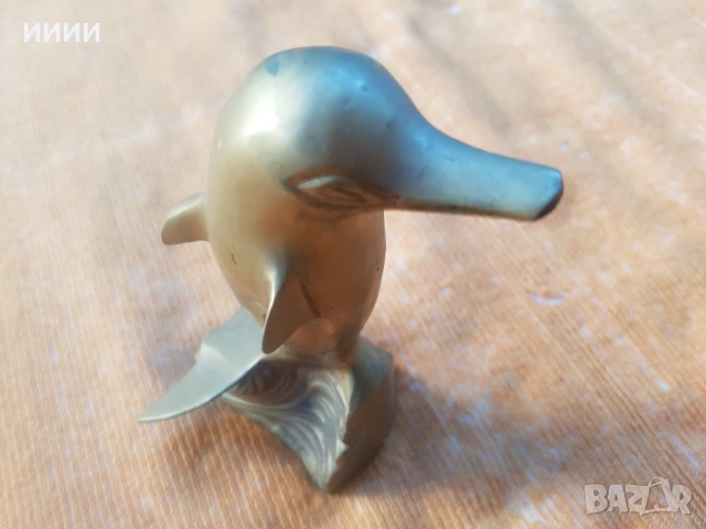 Бронзова пластика статуетка делфин