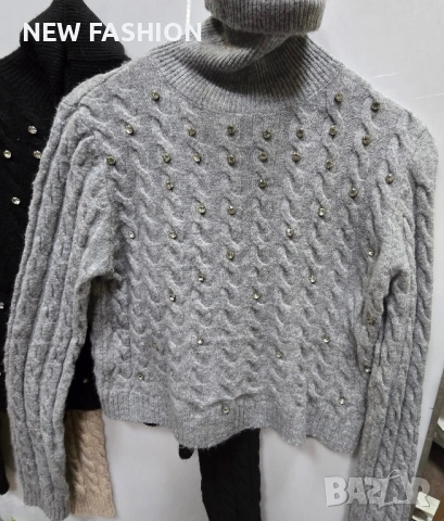 Дамски Пуловери с Камъни ✨, снимка 2 - Блузи с дълъг ръкав и пуловери - 52109868