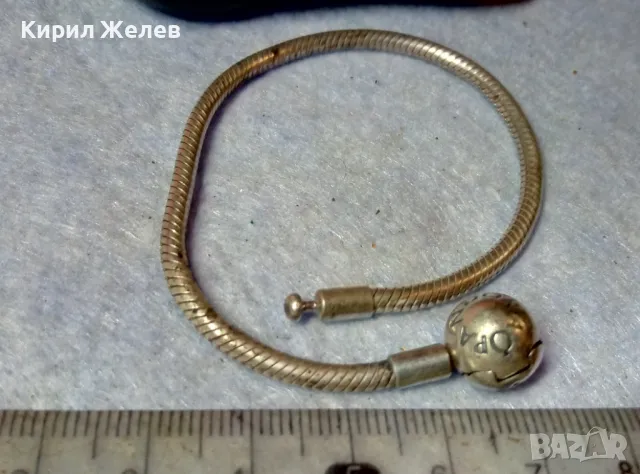 ПАНДОРА Бутикова МАРКОВА СРЕБЪРНА ГРИВНА СРЕБРО S925 ALE PANDORA 15570, снимка 2 - Гривни - 48485928