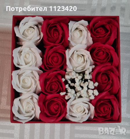 Ароматни сапунени рози в кутия, снимка 2 - Подаръци за жени - 44641728