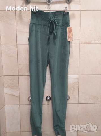 Нов с етикет плюшен дамски спортен панталон