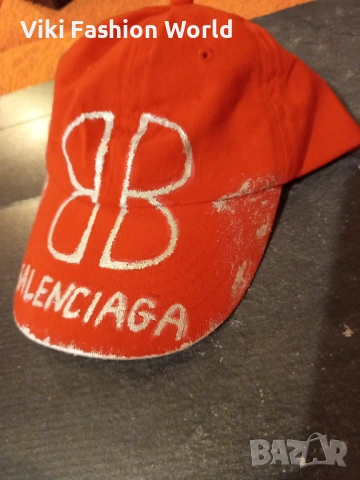 Balenciaga Шапка с Козирка , маркова шака червена, снимка 6 - Шапки - 53183402