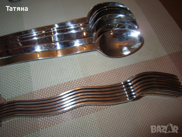   ПРИБОРИ ЗА ХРАНЕНЕ - HERDMAR-;и прибори  -ЧЕХИЯ;сребна лъжичка -седеф;, снимка 5 - Прибори за хранене, готвене и сервиране - 43244889