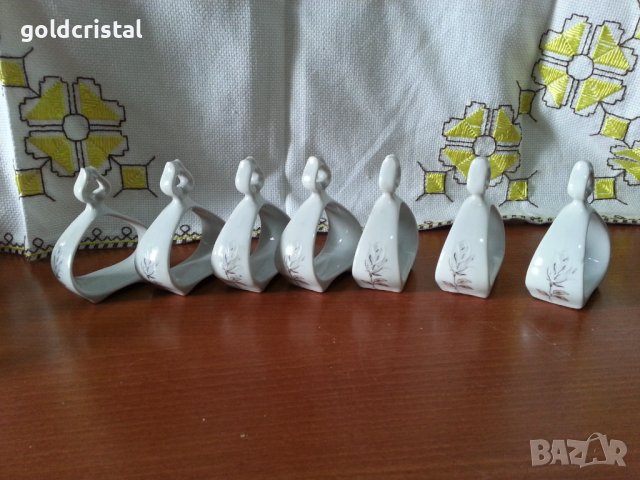 Стар български порцелан салфетници , снимка 3 - Антикварни и старинни предмети - 42170488