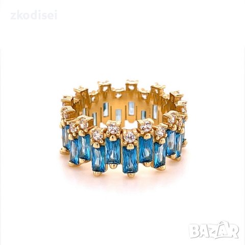 Златен дамски пръстен 7,97гр. размер:60 14кр. проба:585 модел:16397-5, снимка 2 - Пръстени - 40770128