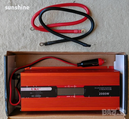 Инвертор UKC KC-2000D – 2000W, 12V-220V с LCD Дисплей, снимка 5 - Друга електроника - 53682979