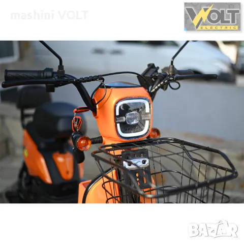 Двуместен електрически скутер велосипед с педали BULLMAX BUZZ 16" джанти, 750W, 12Ah, оранжев, снимка 3 - Велосипеди - 47777406