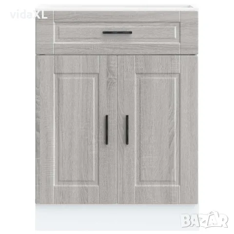vidaXL Кухненски шкаф Porto, сив сонома, инженерно дърво, снимка 4 - Шкафове - 56148240