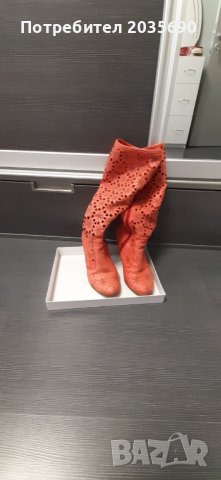 Елегантни летни ботуши естествена кожа , снимка 3 - Дамски обувки на ток - 40865818