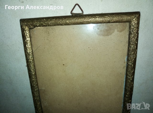 СТАРИННА ДЪРВЕНА РАМКА за СНИМКИ / ГРАФИКА / ГОБЛЕН със ЗЛАТЕН ВАРАК и СТЪКЛО, снимка 10 - Антикварни и старинни предмети - 42209160